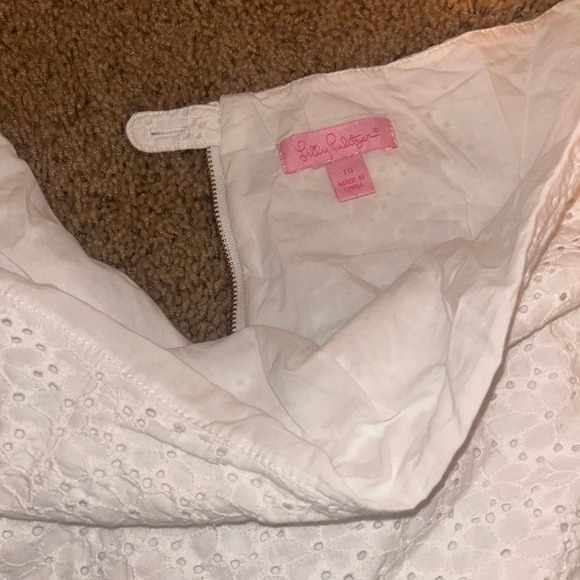 Lily Pulitzer Cotton Blend White Skirt - 10 - Picture 3 of 3